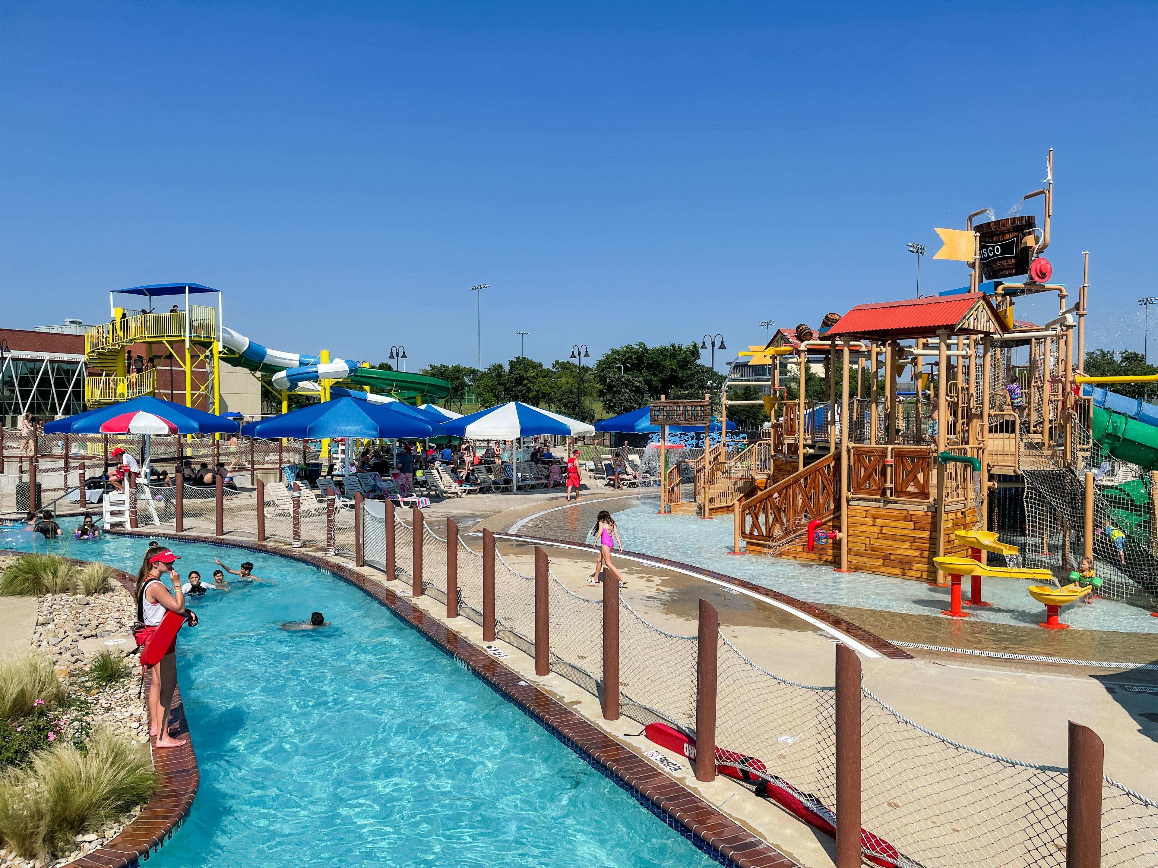 Water park with a lazy river