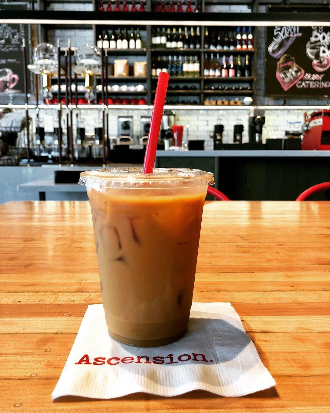 Ice coffee at Ascension coffee