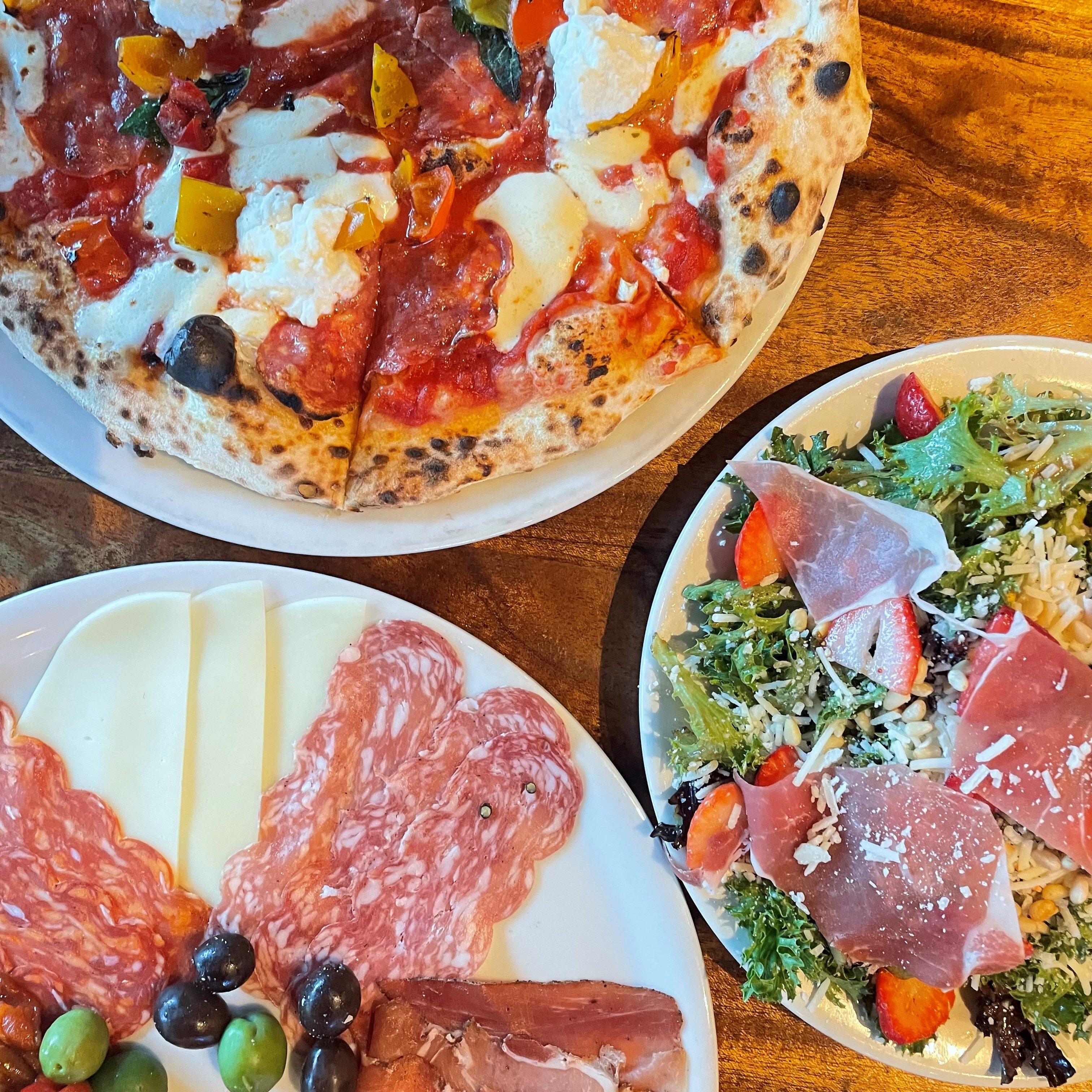 Pizza, Salad, and Charcuterie