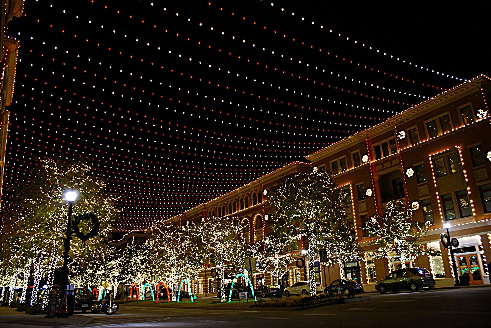 Lights covering the square 